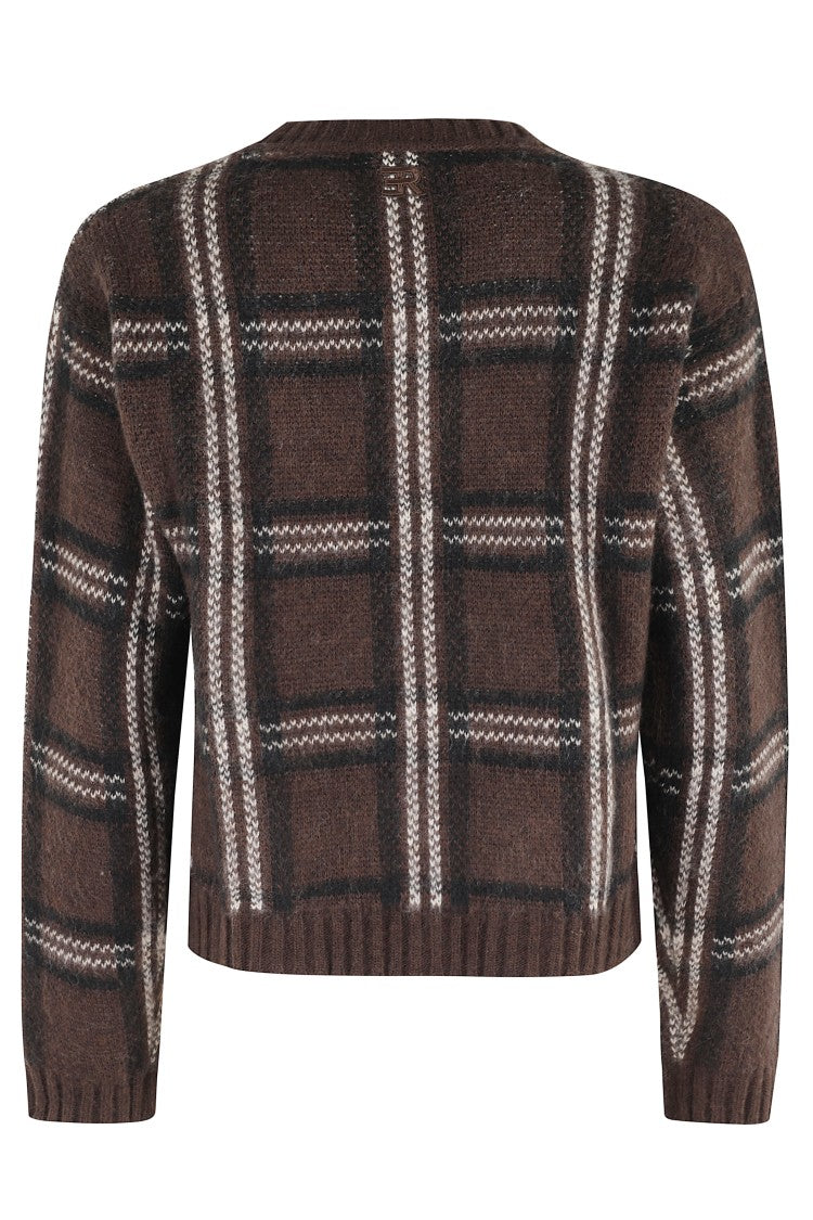 Ermanno Firenze Crew Neck Cropped Sweater