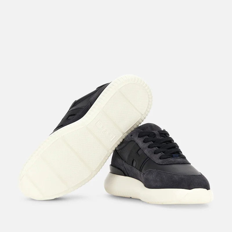 Hogan Suede Leather Embossed Low-Top Sneakers