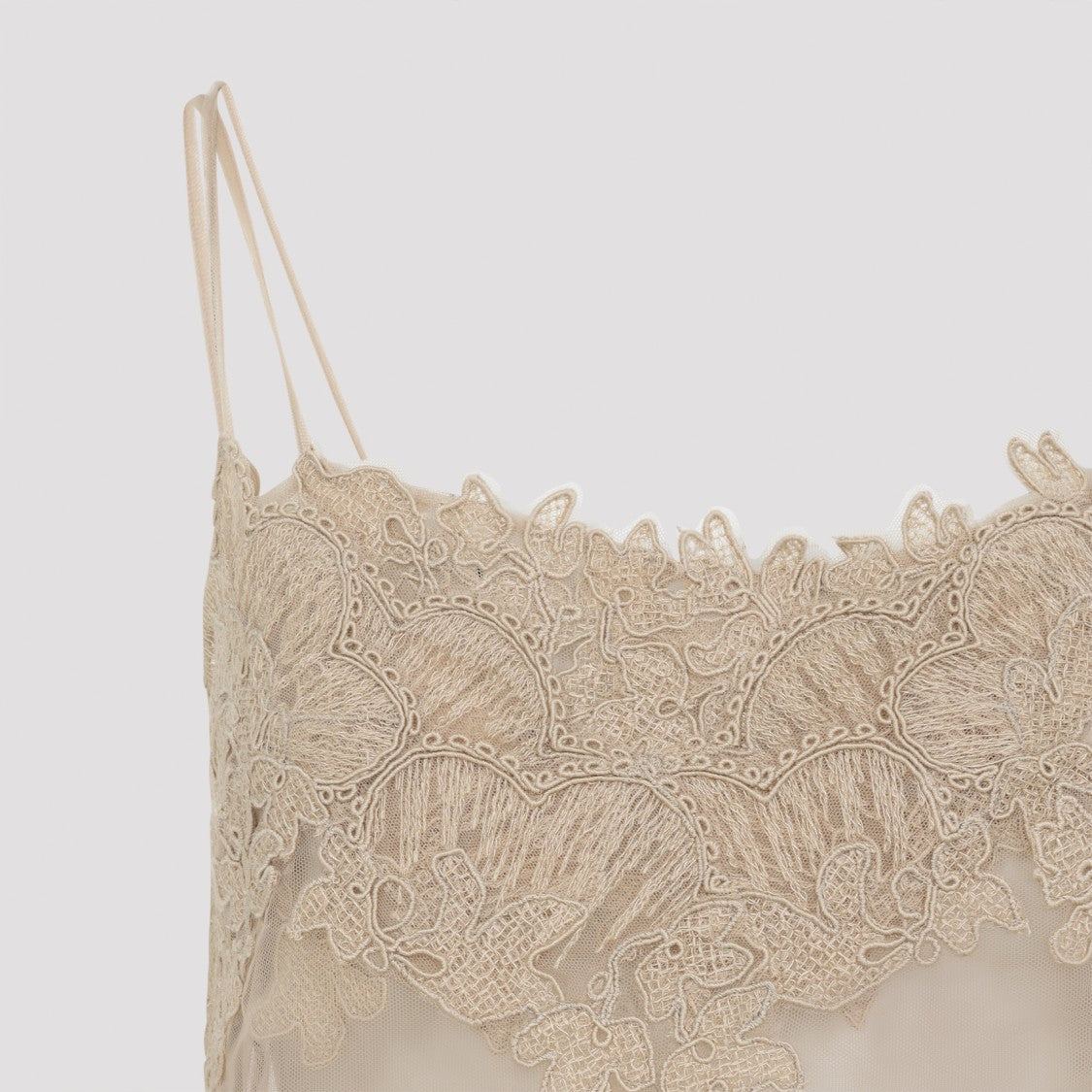 Ermanno Scervino Floral Lace Overlay Mini Dress