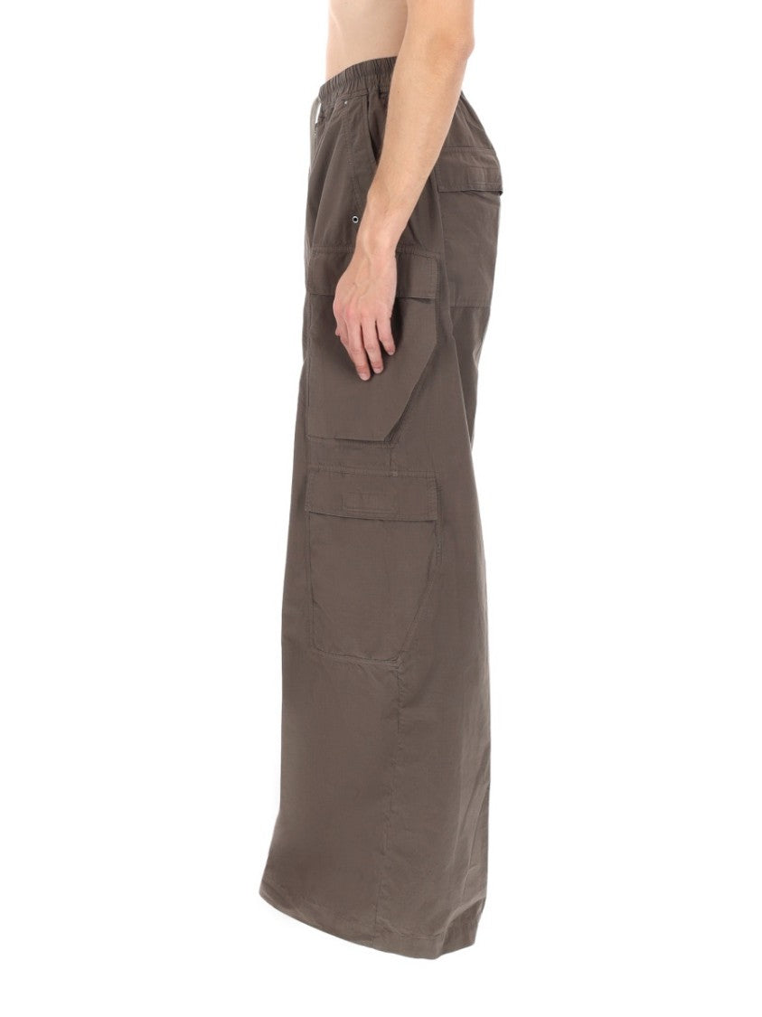 Drkshdw By Rick Owens Black Jumbo Belas Cotton Cargo Pants
