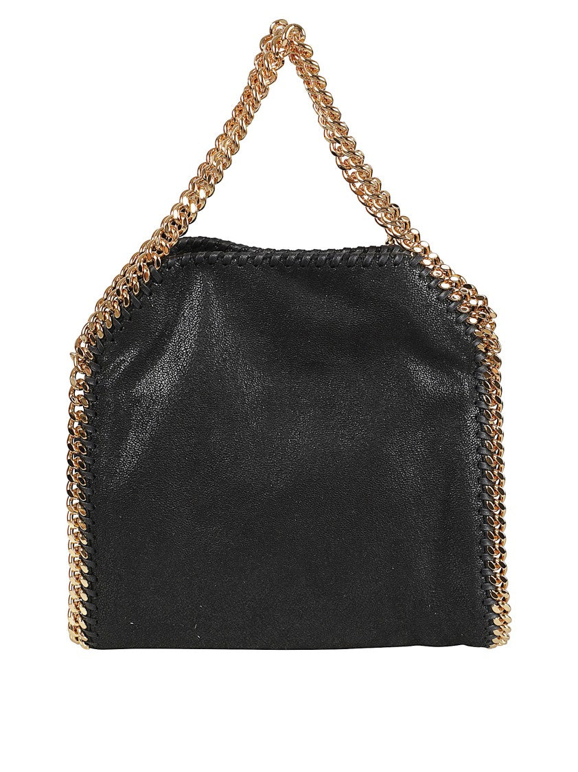 Stella Mccartney Black Bag With Gold Chain Trim