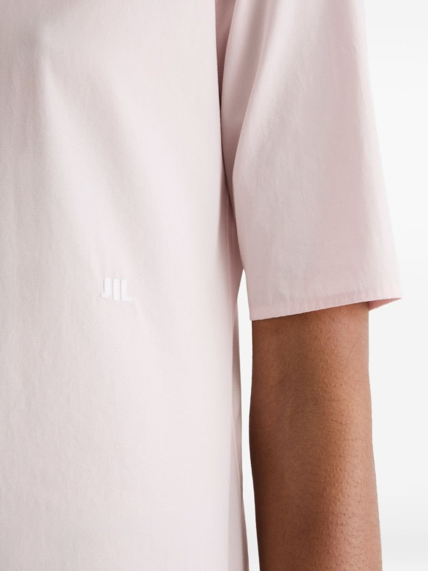 Jil Sander Black Cropped Short-Sleeved Classic Shirt