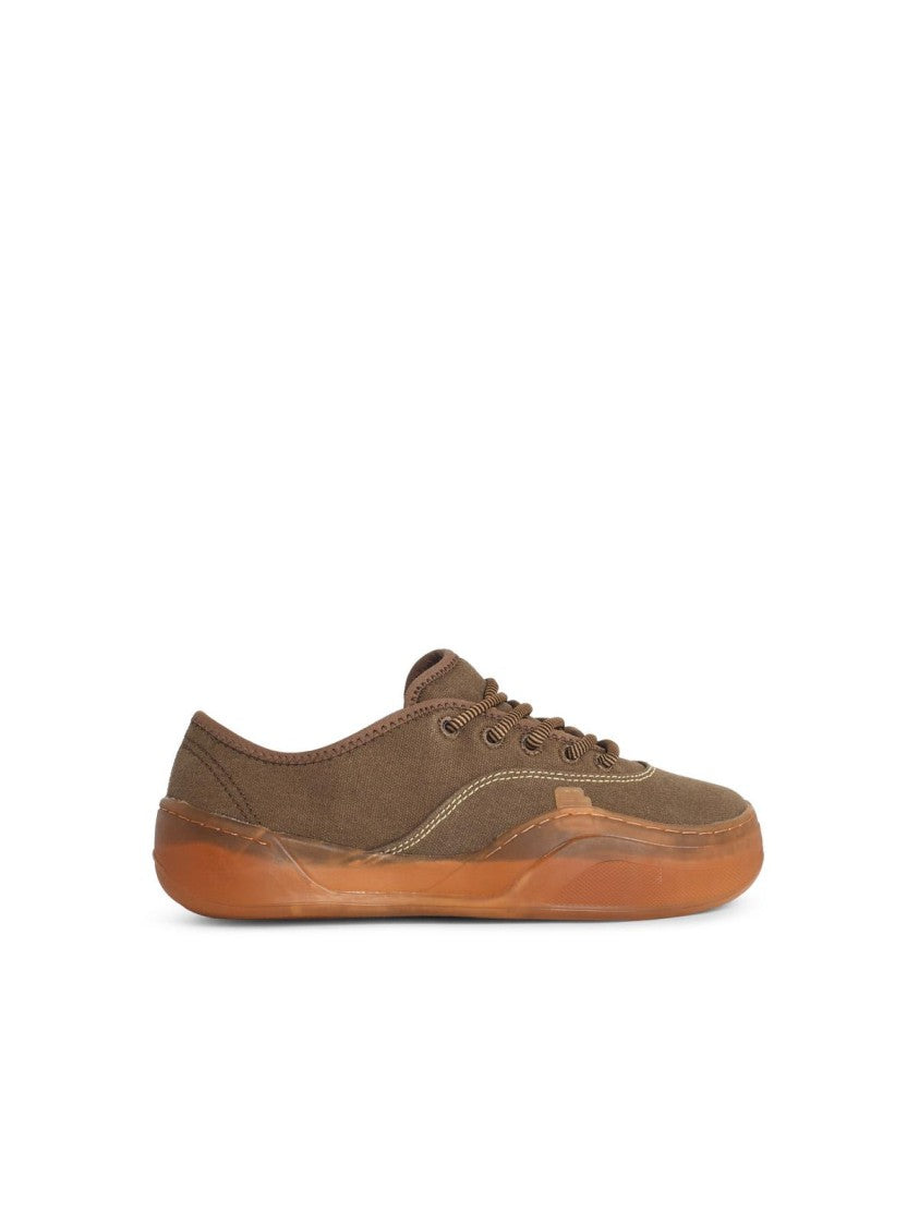 Erl 'Coupes' Mud-Colored Cotton Sneakers