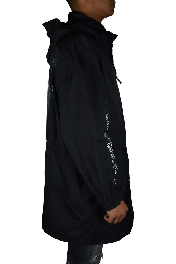 Valentino Garavani Hooded Waterproof Jacket With Moon Print