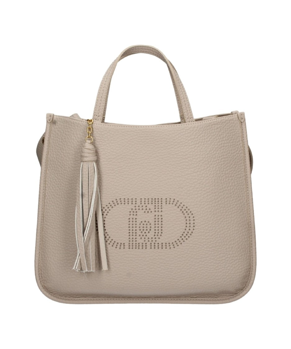 Liu Jo Textured Grey Faux Leather Ama Handbag