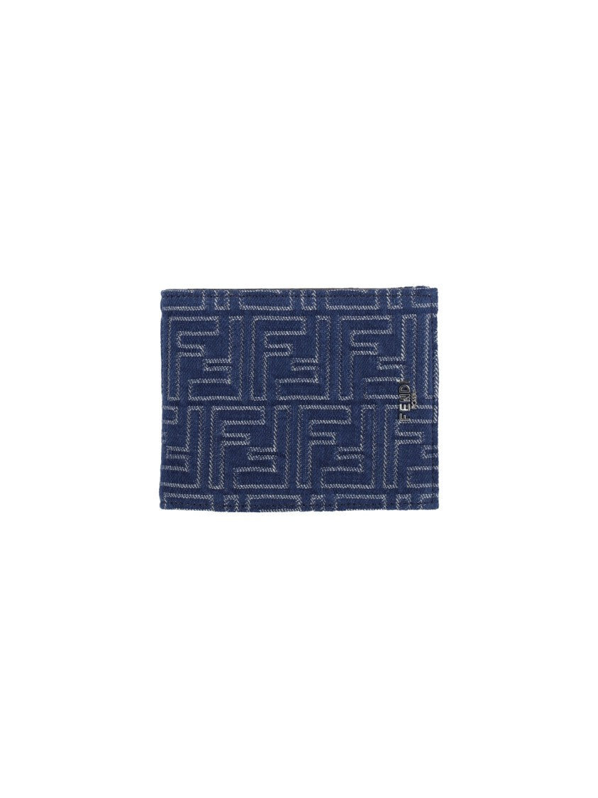 Fendi "Ff" Bi-Fold Wallet – Blue