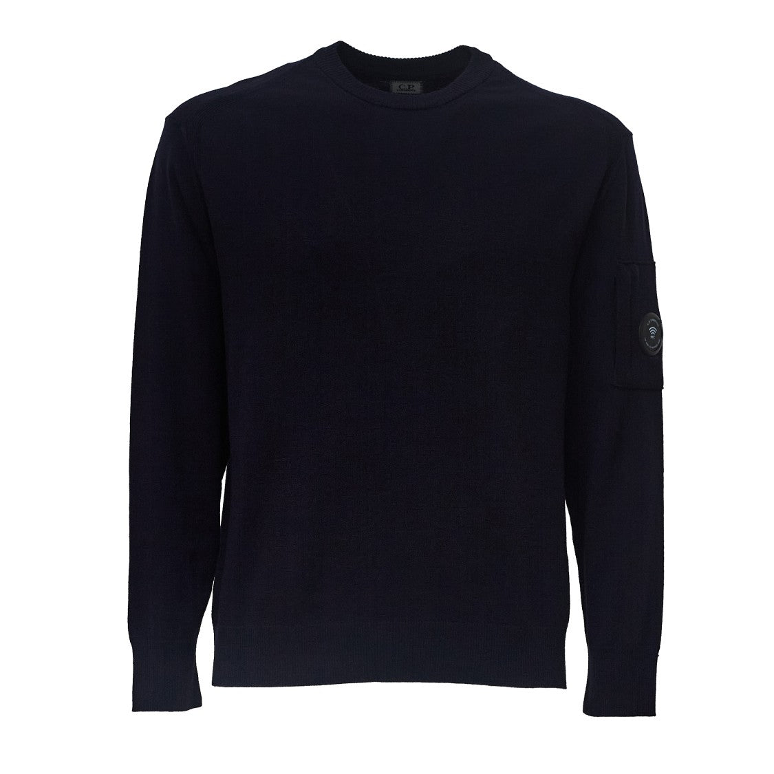 C.P. Company Extrafine Merino Wool Crewneck Sweater With Iconic Lens Detail