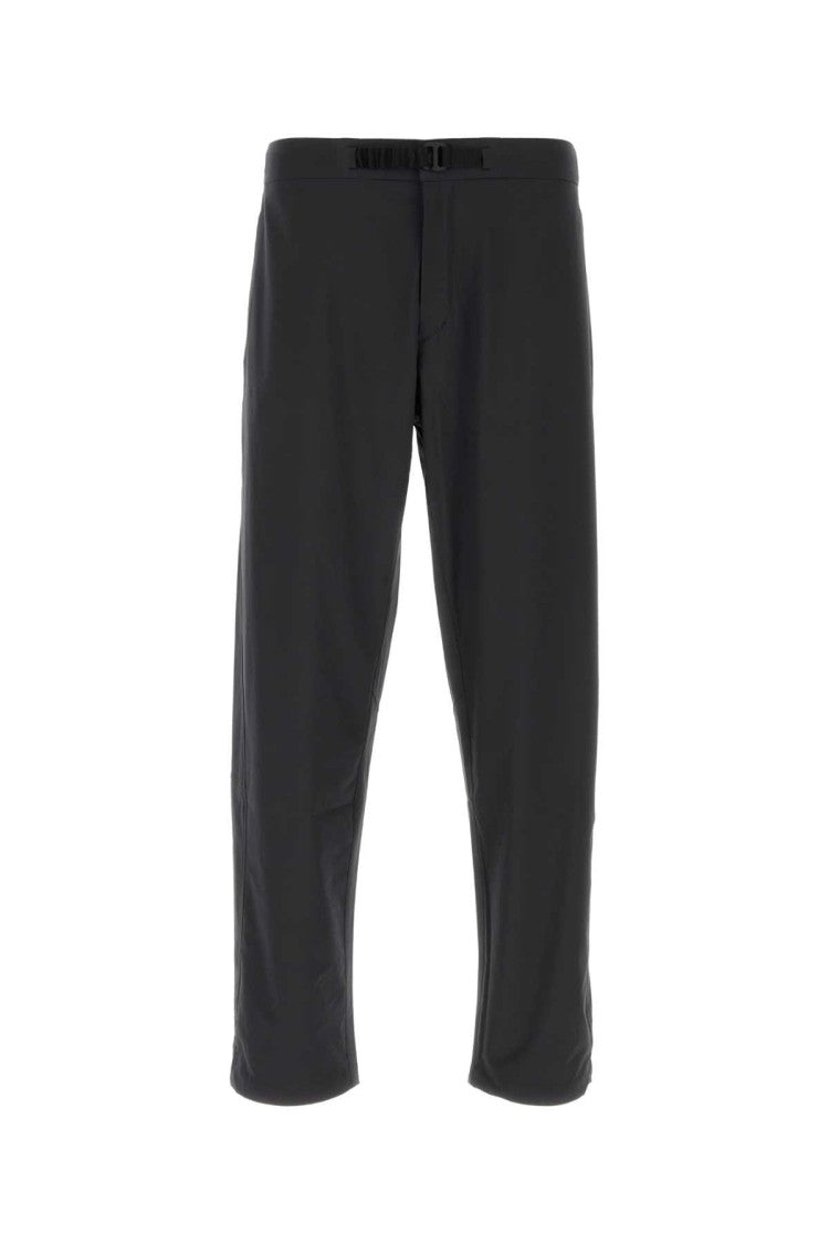 Herno Black Stretch Polyester Pant