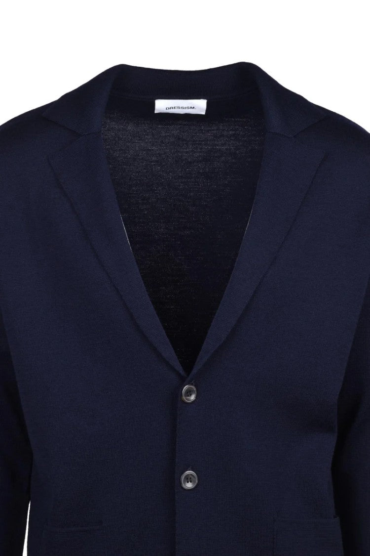 Dressism. Merino Knit Jacket - Blue