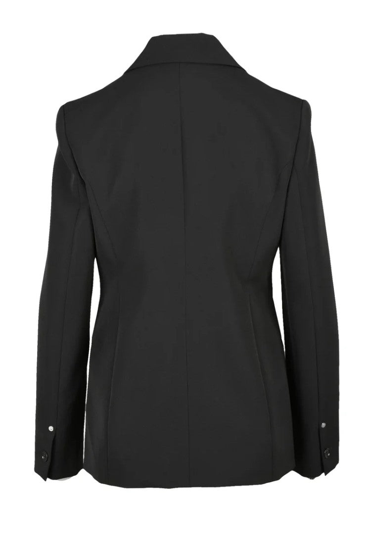 Mo5ch1no Jeans Structured Black Blazer With Single-Button Closure