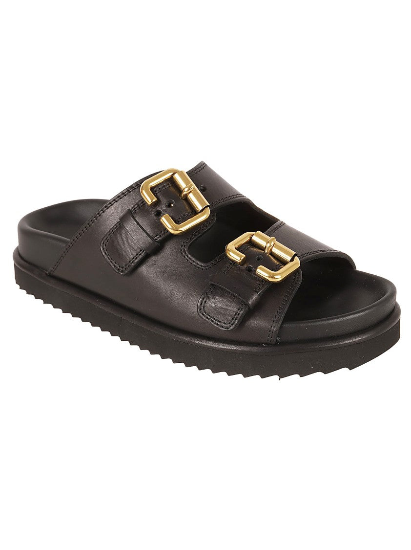 Chloé Slide Sandals With Buckle Accents