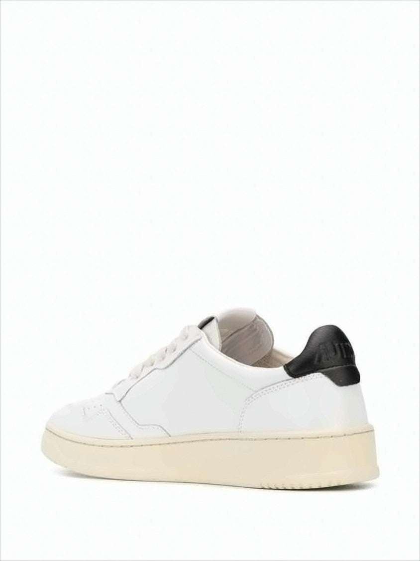 Autry Low-Top White Leather Sneakers With Breathable Perforations