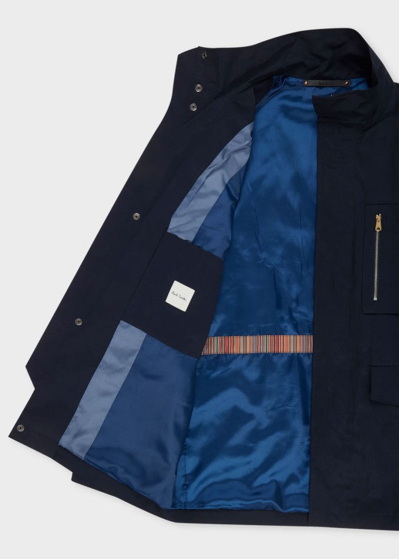 Paul Smith Military-Inspired Navy Field Jacket With Practical Design