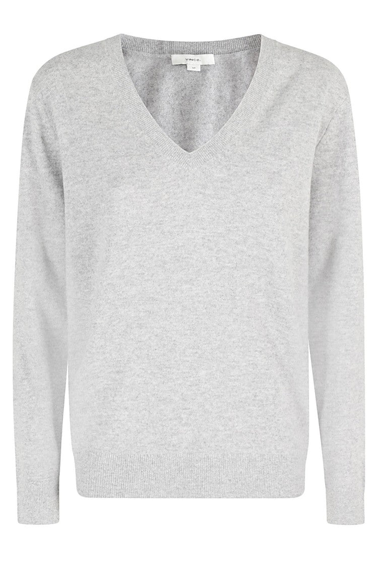 Vince Blue Weekend V-Neck Cashmere Sweater