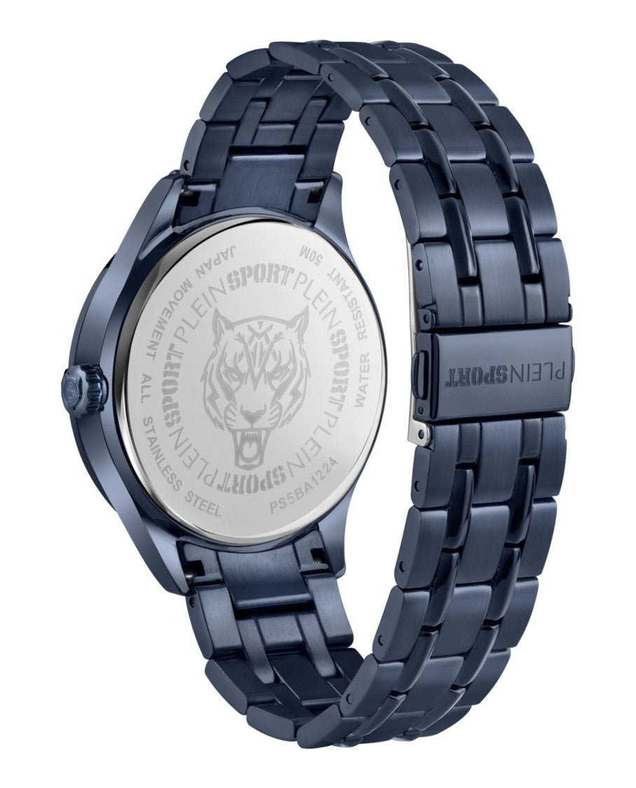 Plein Sport Lineman Bracelet Watch With Ip Blue Accent