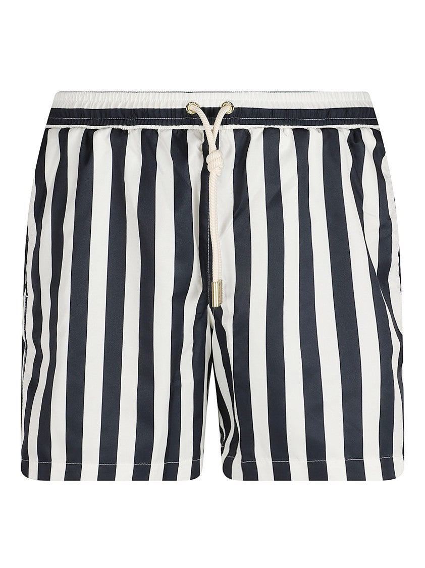 Orlebar Brown Vertical Stripe Shorts With Elastic Waistband