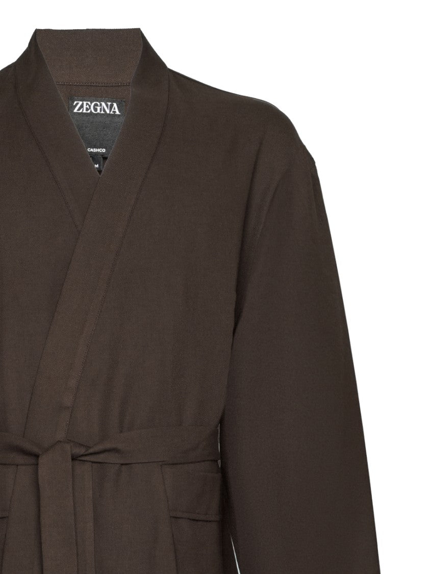 Zegna Open Front V-Neck Casual Jacket