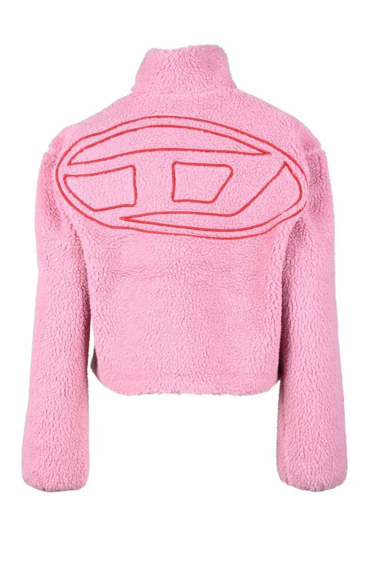 Diesel Women's Short Teddy Coat - Pink