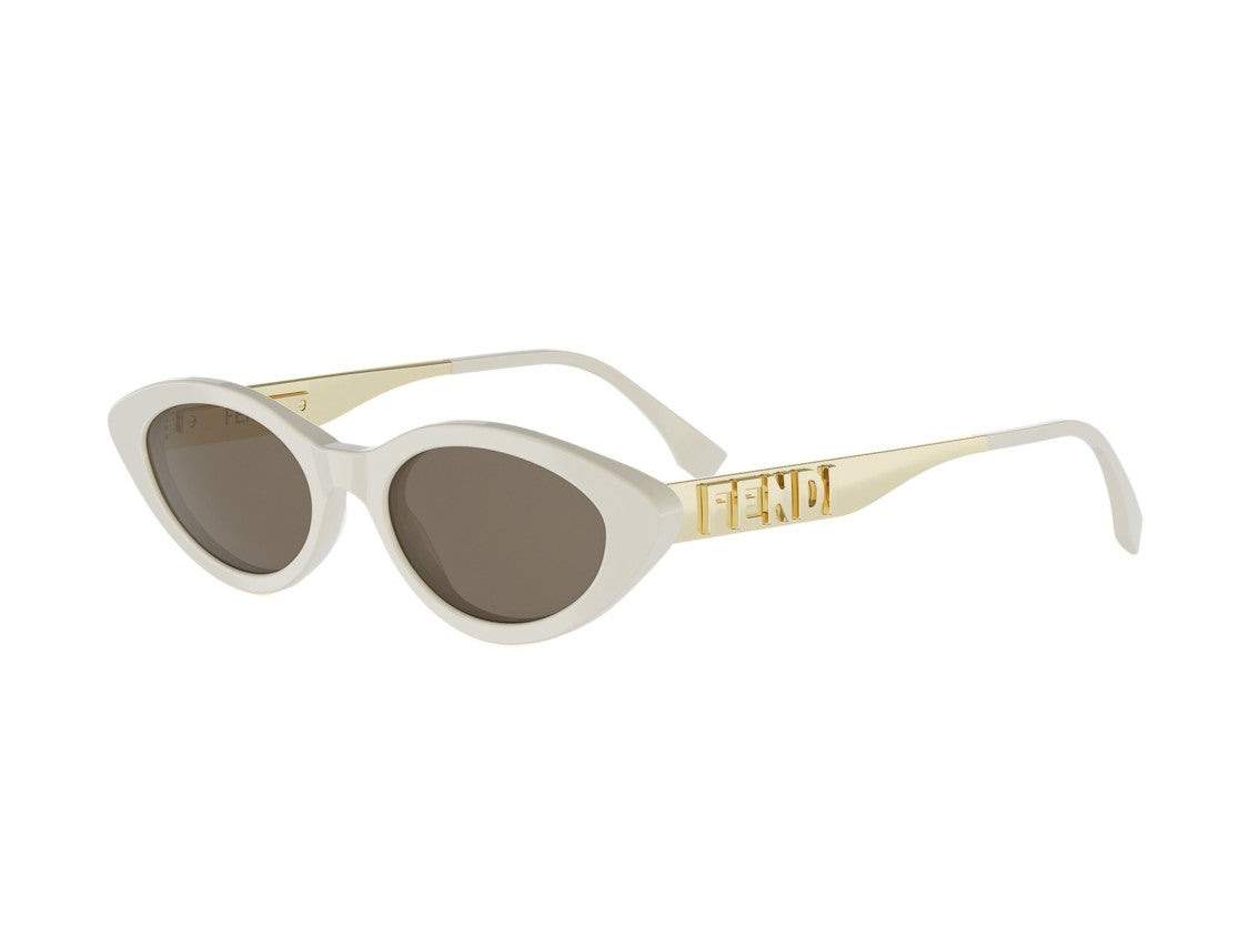 Fendi Light Beige Fe40202i Cat-Eye Sunglasses