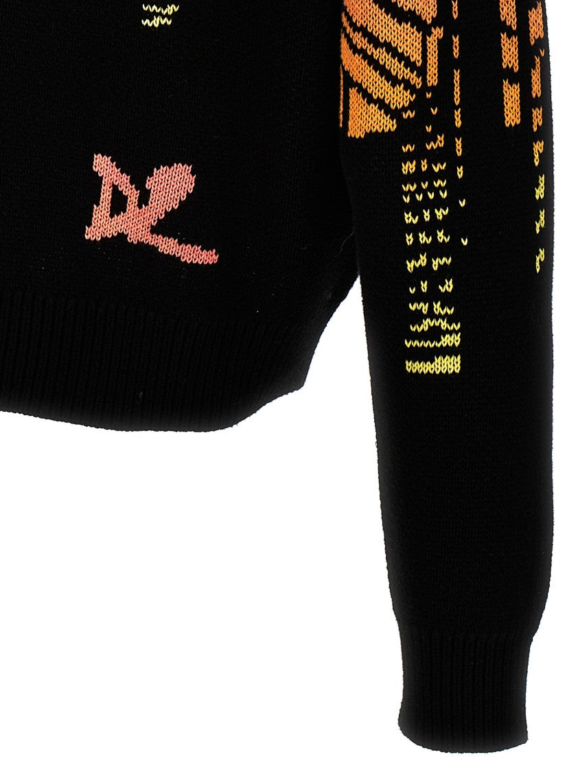 Dsquared2 Skyline Intarsia Cotton Sweater