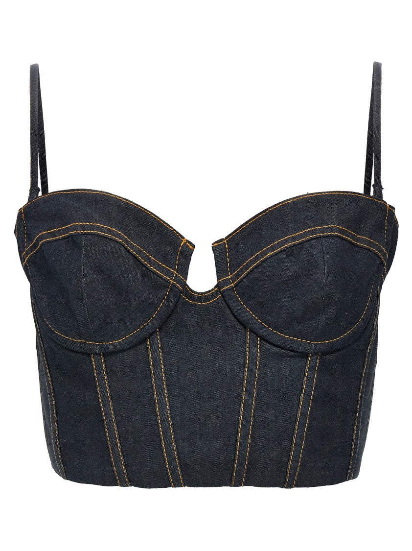 Zimmermann 'Crush Denim Corset' Top