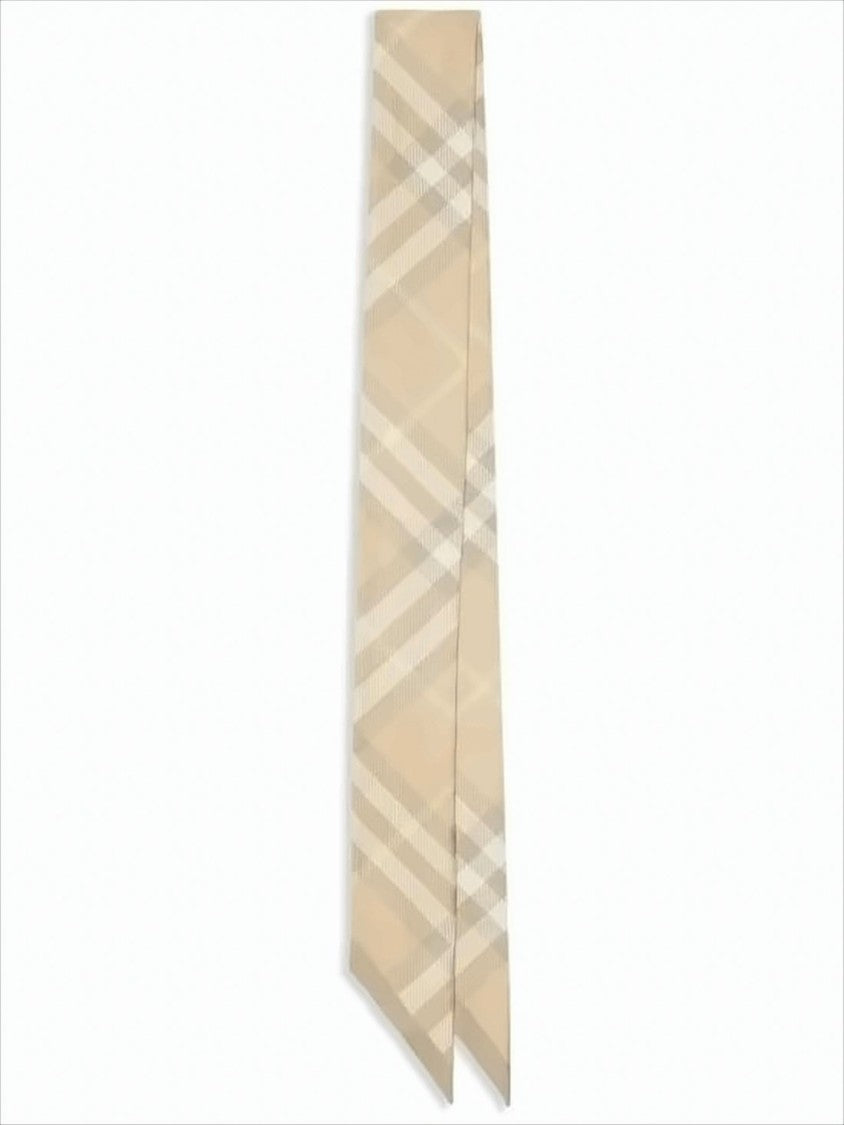 Burberry Silk Scarf With Iconic Check Pattern