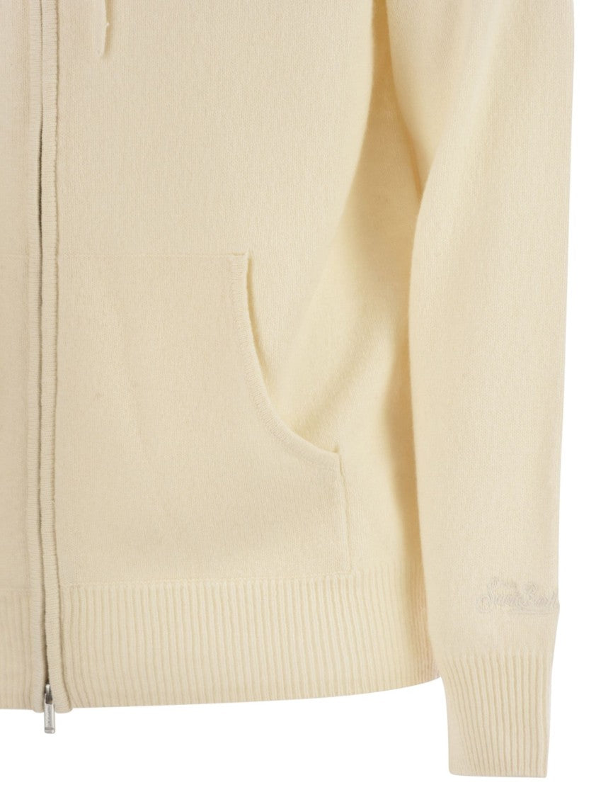 Mc2 Saint Barth Wool Cardigan With Zip