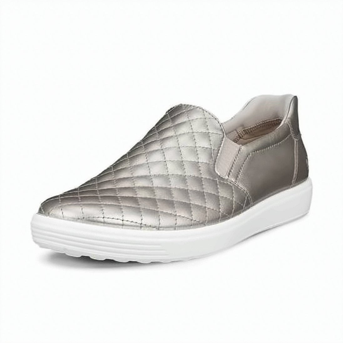 Ecco Quilted Slip-On Sneakers With Metallic Finish