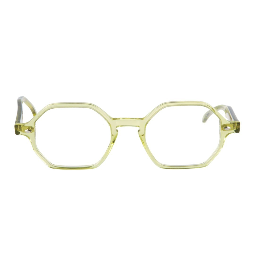 Kador Octagon Translucent Green Octagonal Frame Eyeglasses