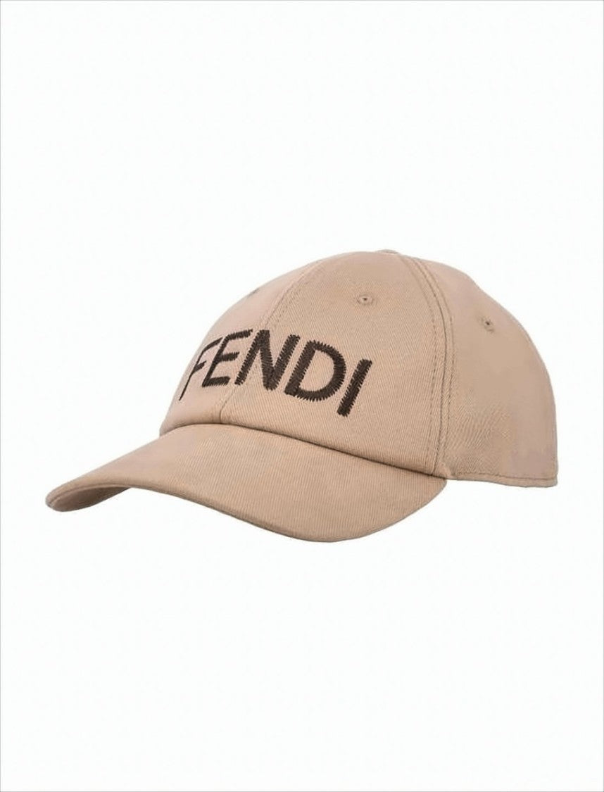 Fendi Classic Cotton Baseball Cap With Adjustable Strap And Embroidered Detailing