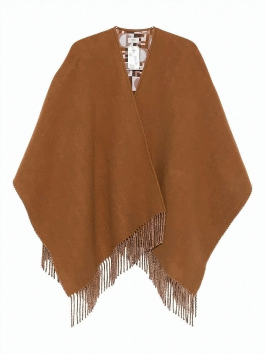 Fendi Fringed Cashmere And Wool Blend Wrap