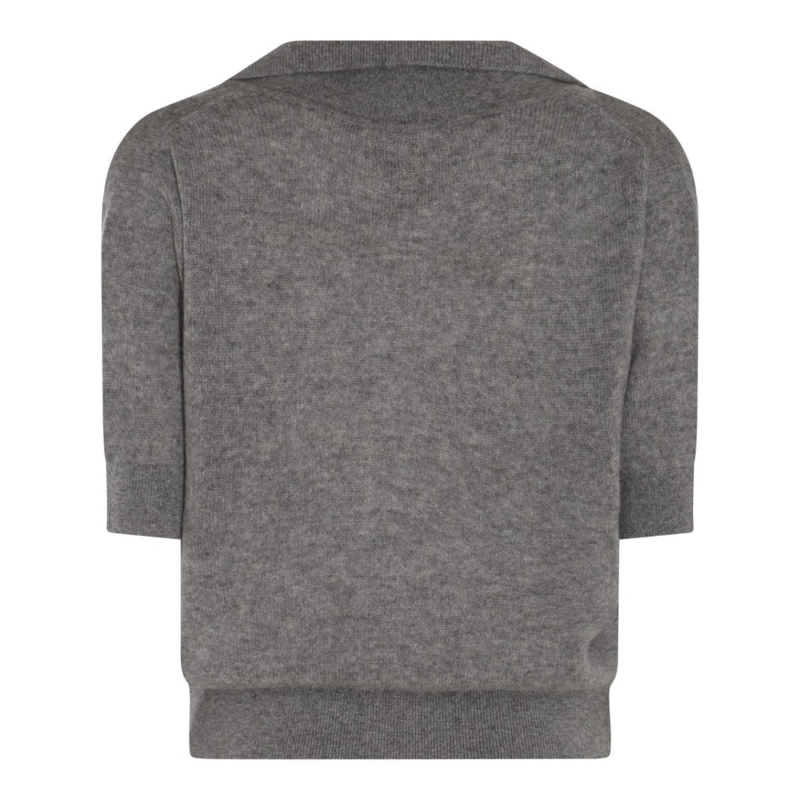 Khaite Warm Grey Cashmere Polo Shirt