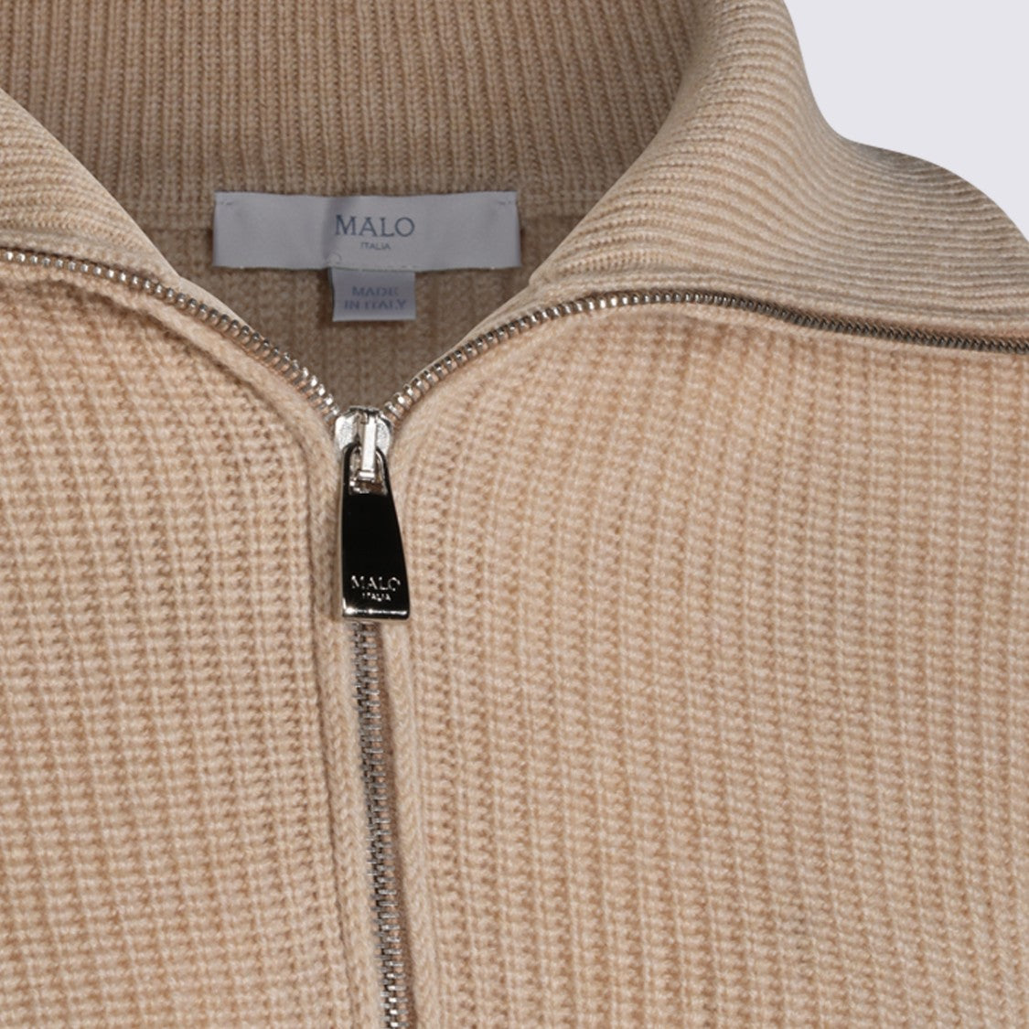 Malo Ribbed Knit Half-Zip Pullover