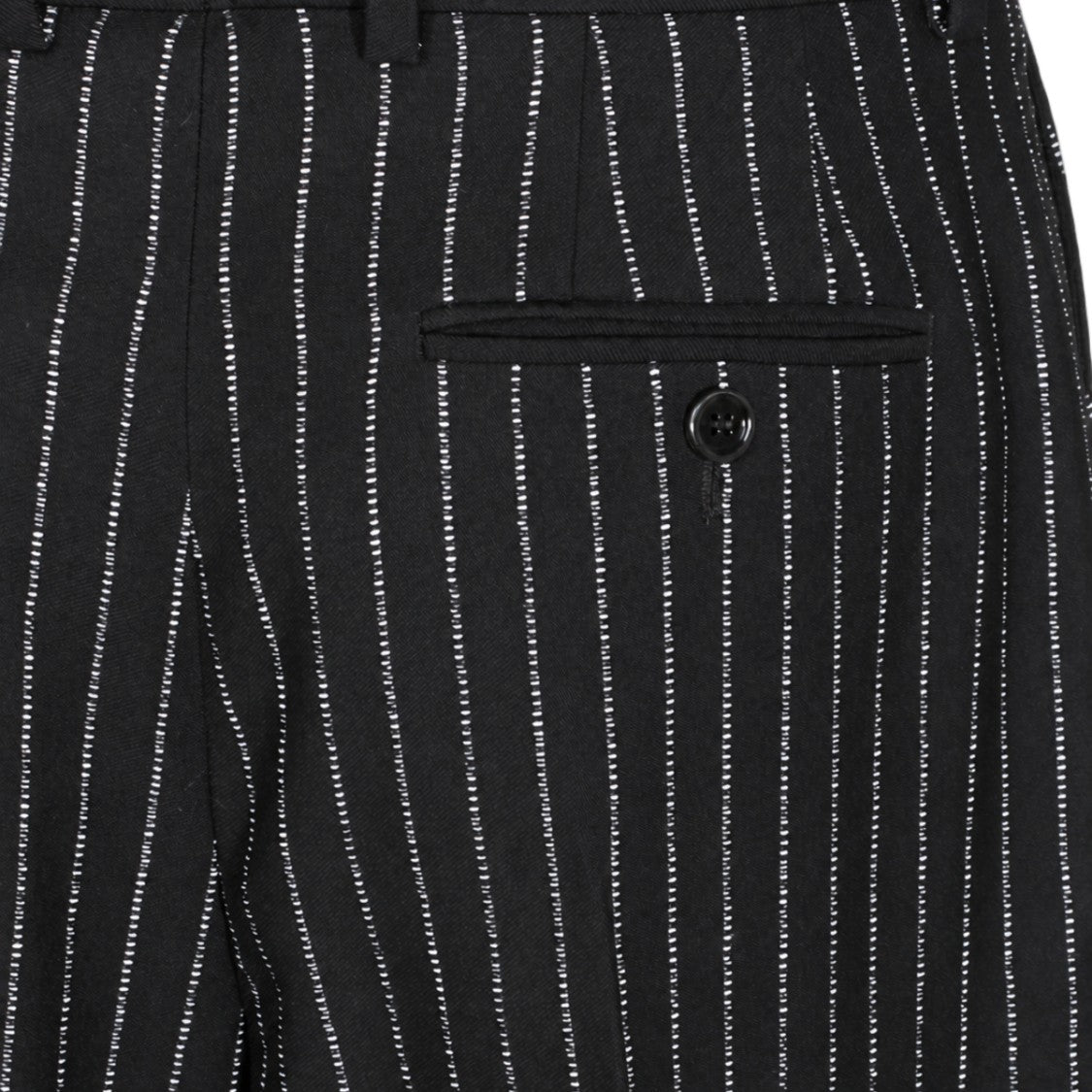 Dolce & Gabbana Black Pinstripe Tailored Straight-Leg Pants