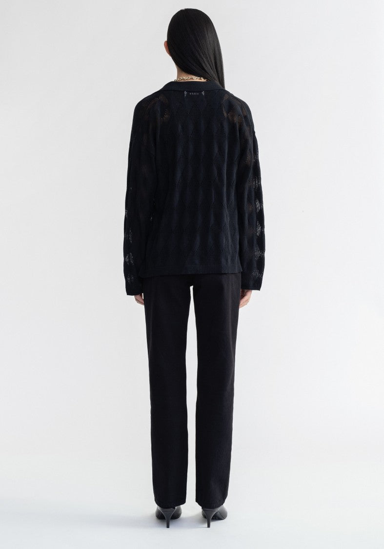 Aeron Tamara - Diamond Knit Cardigan Shirt