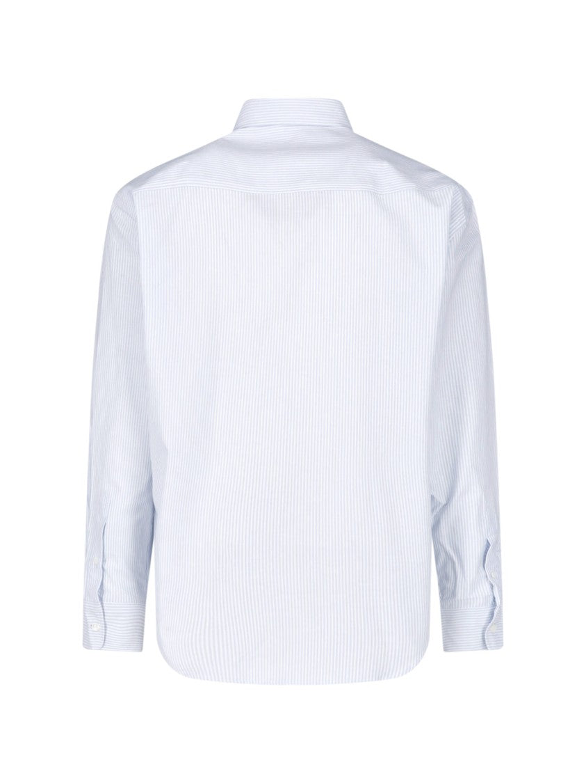 Ami Paris Light Blue Ami De Cœur Cotton Shirt