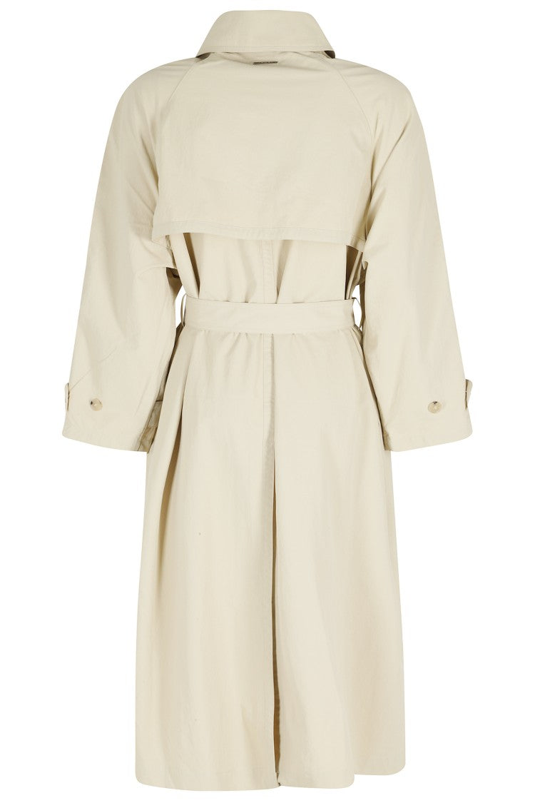 Maison Kitsuné Beige Belted Pocketed Polyamide Trench Coat