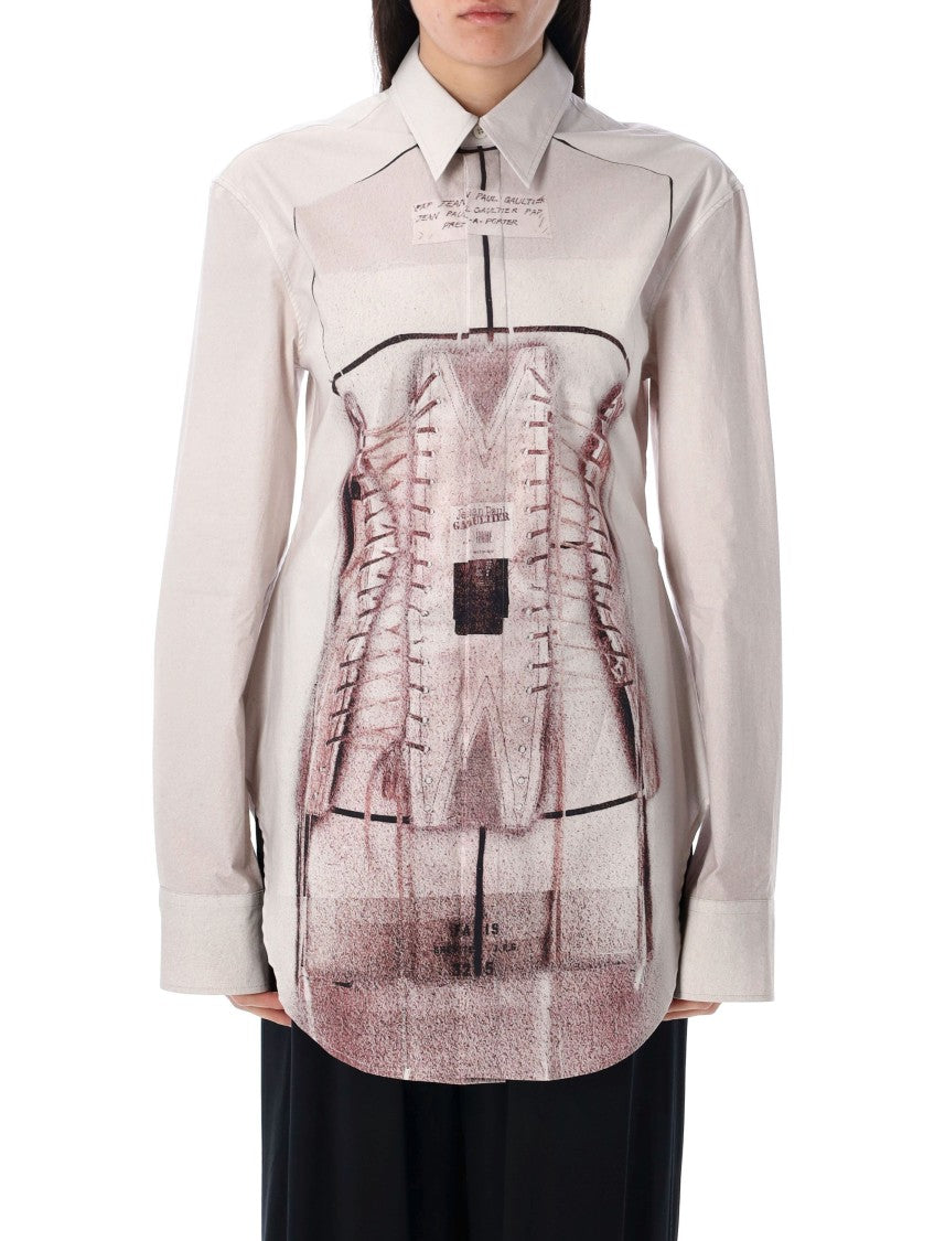 Jean Paul Gaultier Corset Trompe L'oeil Shirt With Avant-Garde Design