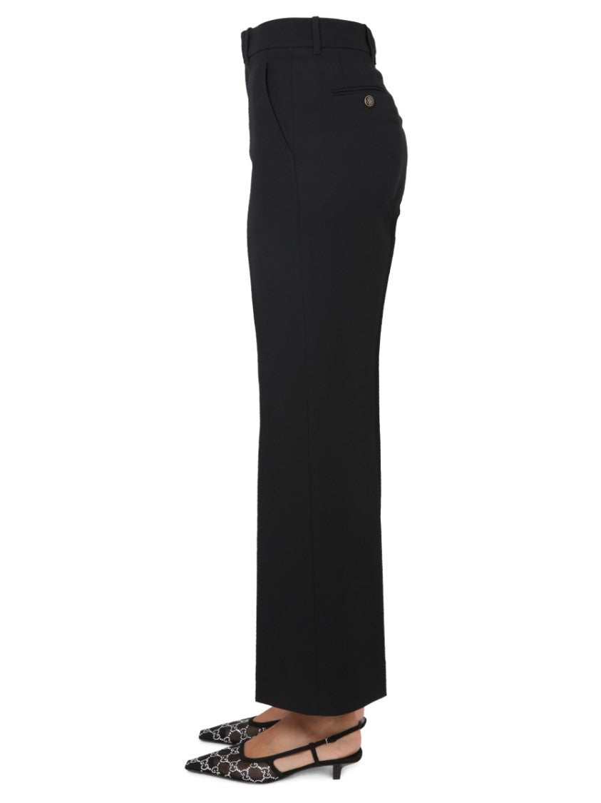 Gucci Cady Crepe Tailored Pants With Hidden Hook Closure