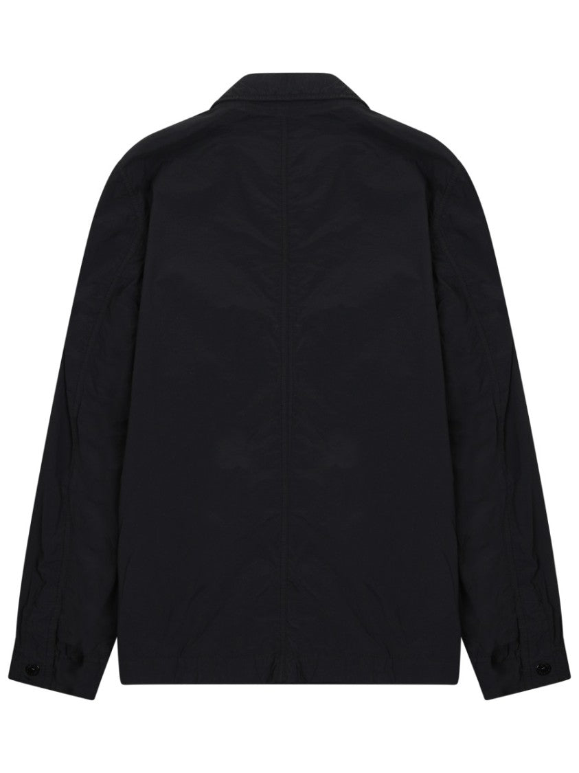 Stone Island Lightweight Black Jacket With Logo Patch
