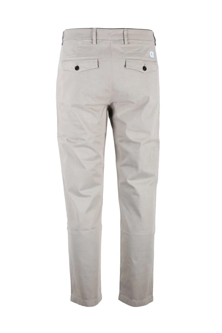 Department 5 Tailored Beige Trousers With Mid-Rise Waist