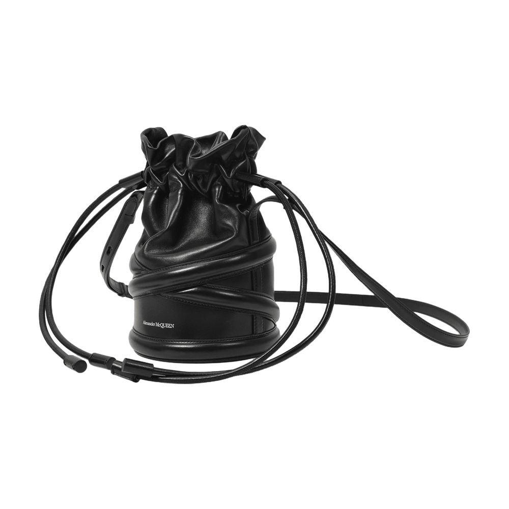 Alexander Mcqueen Soft Curve Bag In Black Leather