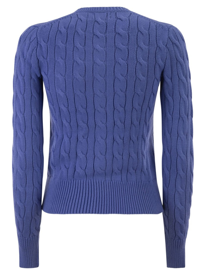 Polo Ralph Lauren Cable Knit Cotton Crew Neck Cardigan