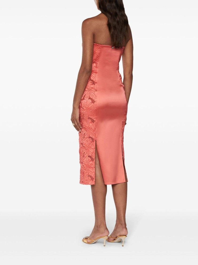 Genny Coral Red Midi Sheath Dress
