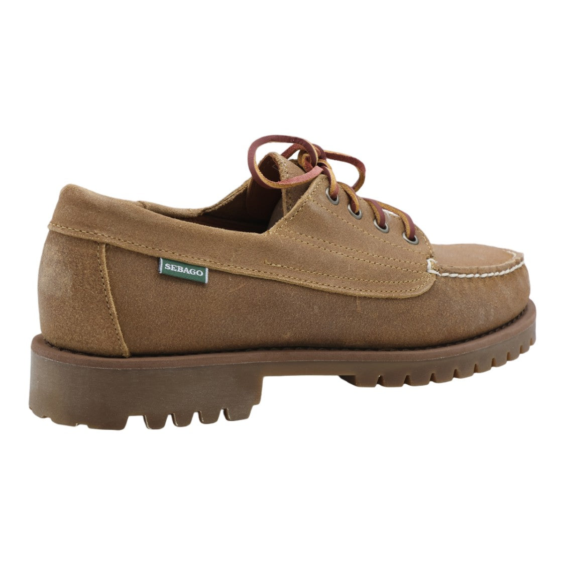 Sebago Textured Moccasin-Style Flat Shoes With Rugged Sole