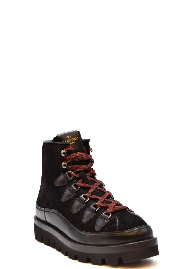 Valentino Garavani Black Suede Leather Boots