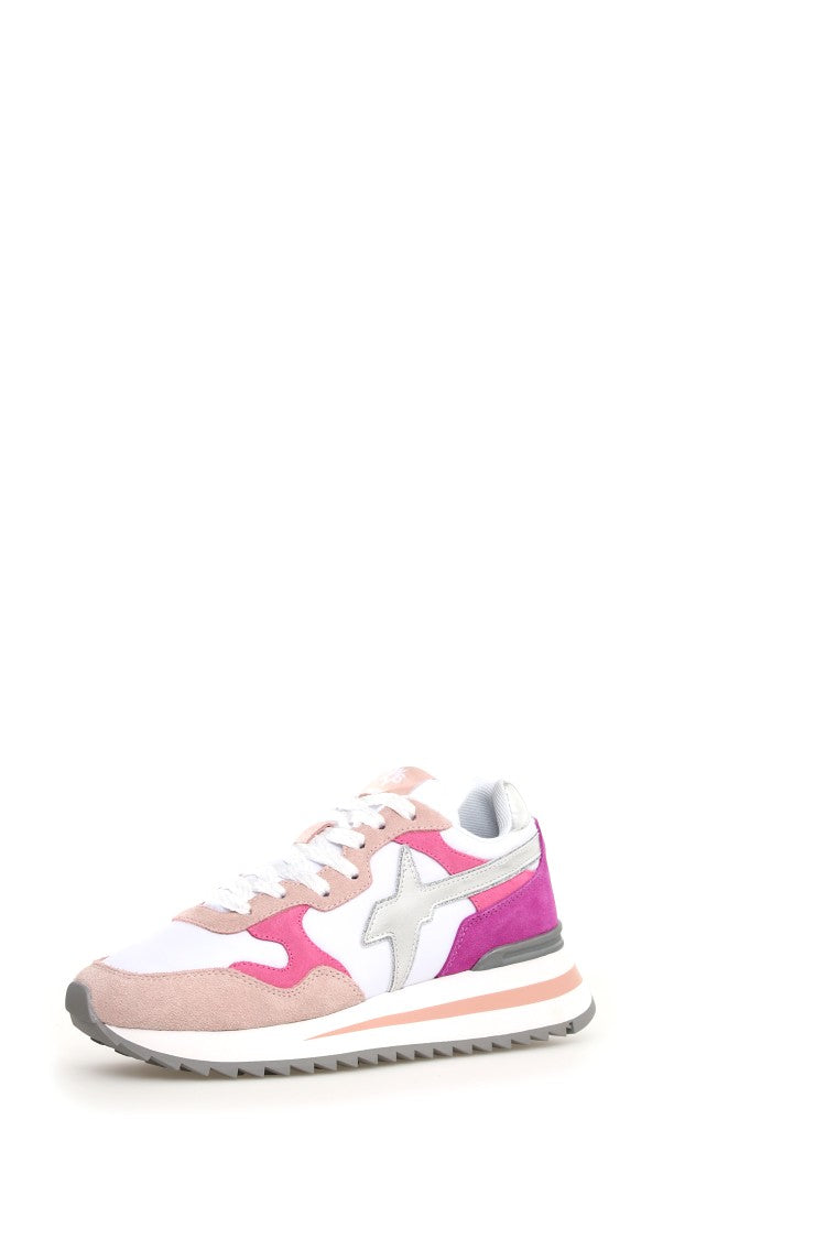 W6yz Technical Fabric Suede Raised Rubber Sneakers
