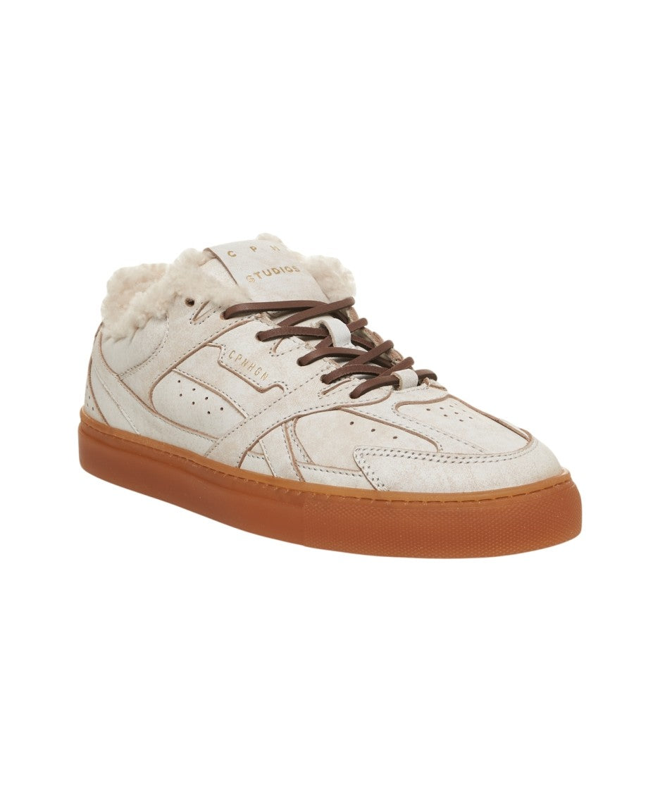 Copenaghen Luxury Suede Sneakers With Synthetic Fur Lining