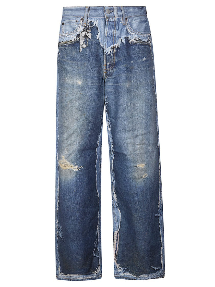 Acne Studios White Five-Pocket Trompe L'oeil Jeans