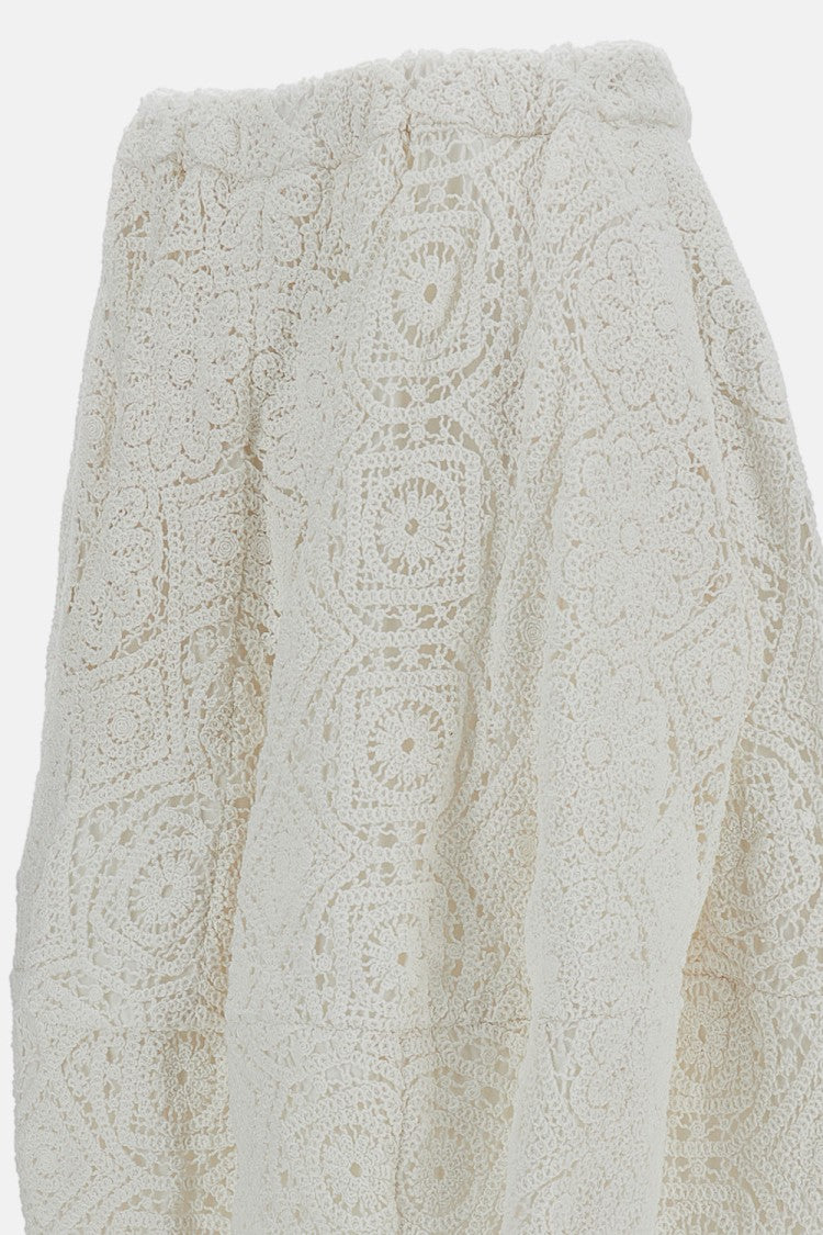 Comme Des Garçons Floral Embroidered Balloon Skirt